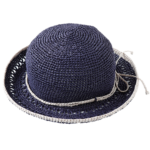 折りたためて便利 ラフィア風の夏帽子 応用 2色使いの夏帽子 Nhk出版